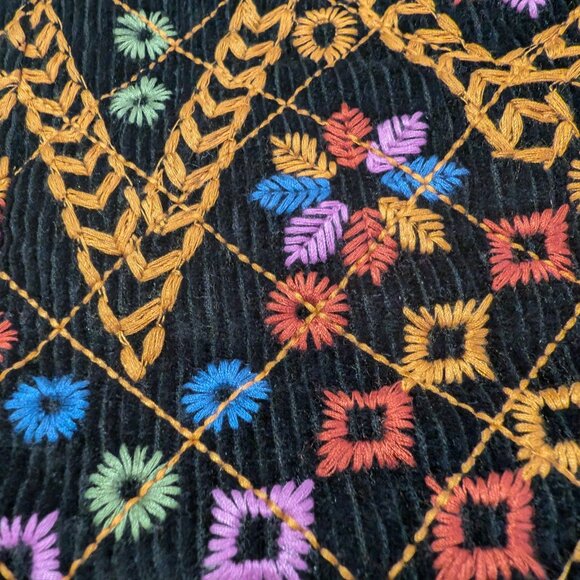 Farm Rio Embroidered Corduroy Mini Skirt | XL - Picture 5 of 7